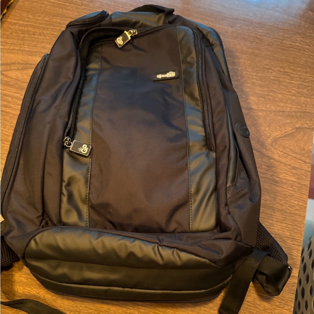 Black GeniusPack Backpack with garment bag compartment